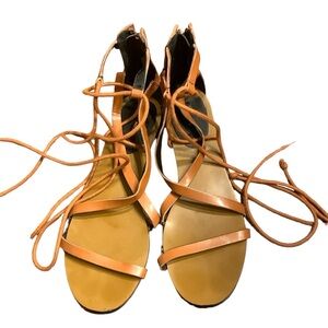 MNG tan gladiator sandals, size 40 or 8.5 us